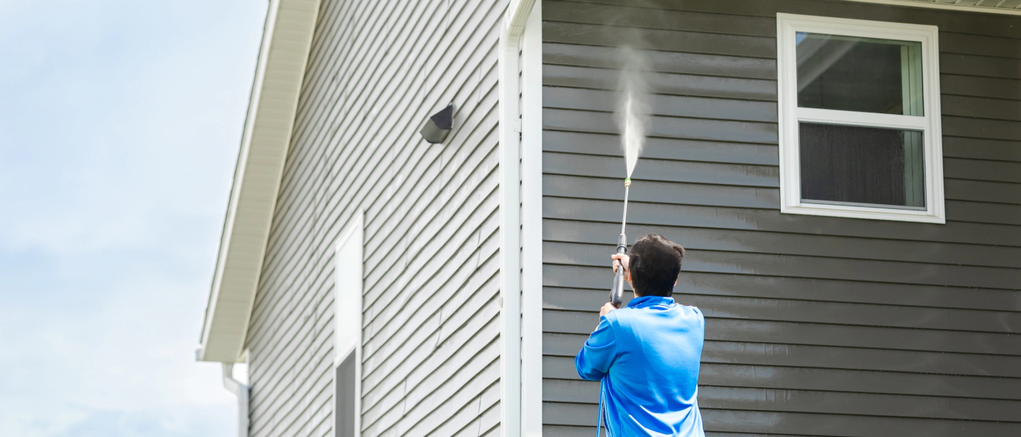 pressure washing at a house exterior troy mi